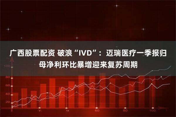 广西股票配资 破浪“IVD”：迈瑞医疗一季报归母净利环比暴增迎来复苏周期